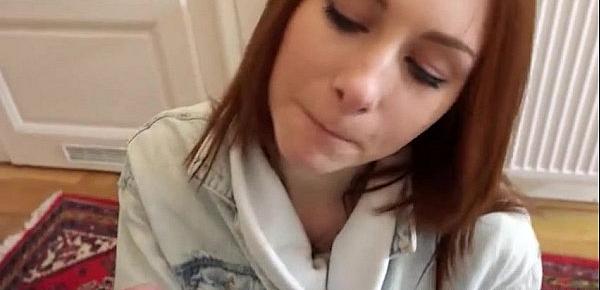  European redhead babe Alice Marshall pounded for money
